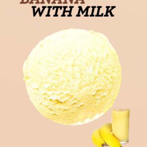 Banana with milk ice-cream
