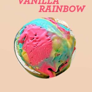 Vanilla rainbow ice-cream